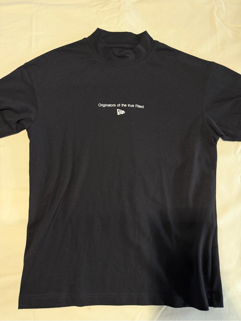 New Era Black Short-Sleeve Center Logo Tee